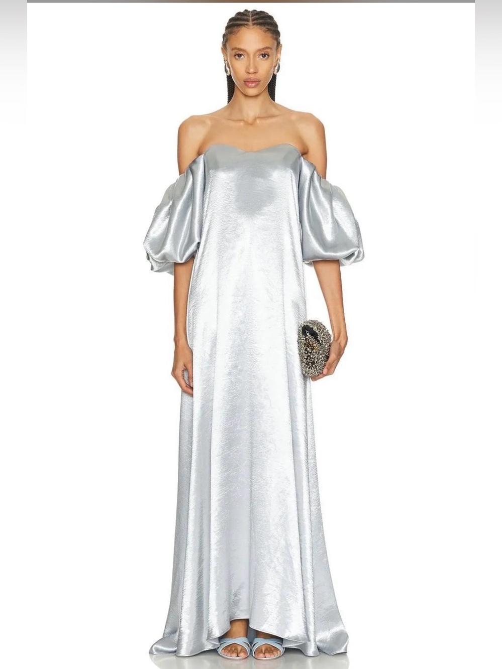 CAROLINE CONSTAS Palmer Gown in Cloud Blue | Size M | $695 MSRP